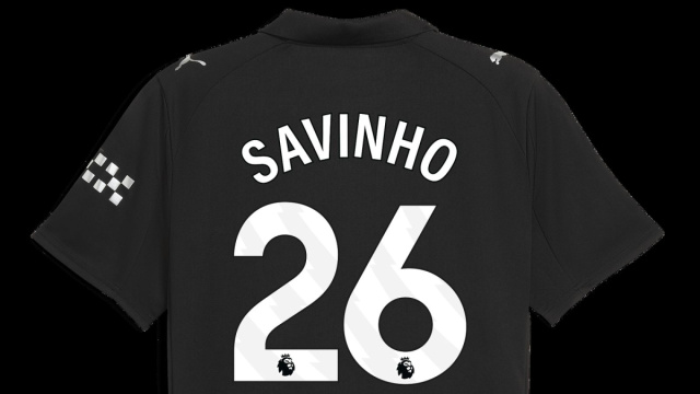 Maglia Away Manchester City 2025/26 con Stampa SAVINHO 26 ... &copy; Creative Commons