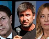Giuseppe Conte, Alessandro Di Battista e Giorgia Meloni (&copy; Facebook)