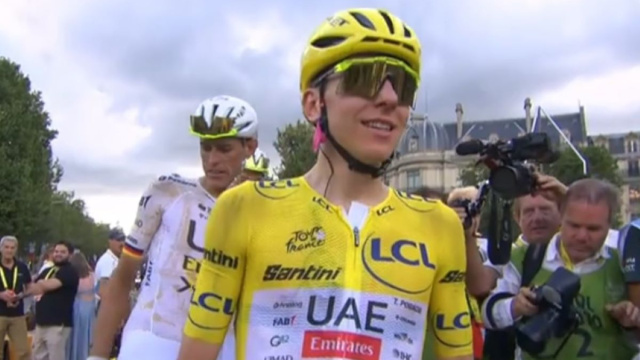 Tadej Pogacar al Tour de France - &copy; Screenshot Eurosport