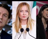 Giuseppe Conte, Giorgia Meloni ed Elly Schlein (&copy; Facebook)