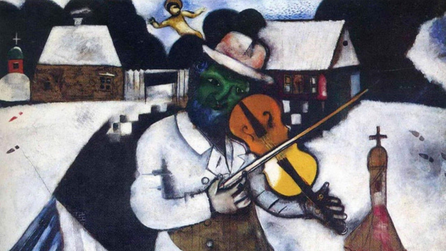 Il violinista, 1912-1913 - opera di Marc Chagall.