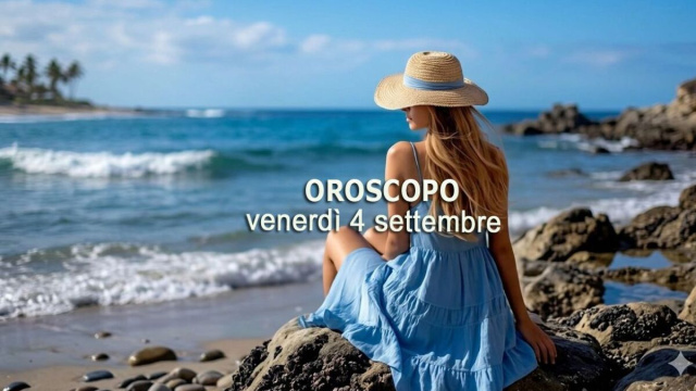 Locandina per l'oroscopo di venerd&igrave; 4 settembre 2026 - &copy; Gemini IA.