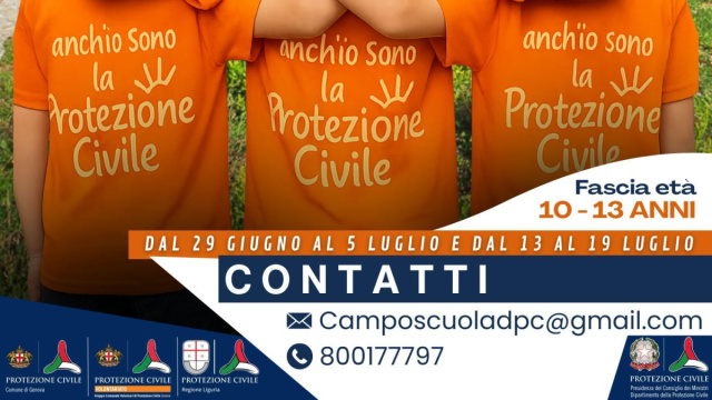 Campo scuola "anch'io sono la Protezione Civile"  Comune di Genova &copy; Creative Commons