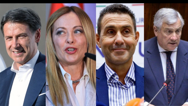 Giuseppe Conte, Giorgia Meloni, Roberto Vannacci e Antonio Tajani (&copy; Facebook)
