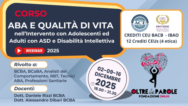 ABA e qualit&agrave; di vita nell'intervento con adolescenti e adulti con ... &copy; Creative Commons