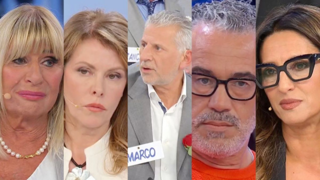 Gemma, Cinzia, Marco, Sebastiano ed Elisabetta - screenshot &copy; Uomini e Donne.