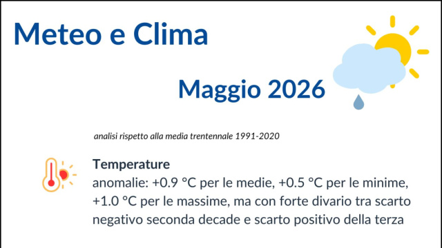 Meteo Veneto: maggio 2026 pi&ugrave; caldo e poco pi&ugrave; secco della media ... &copy; Creative Commons