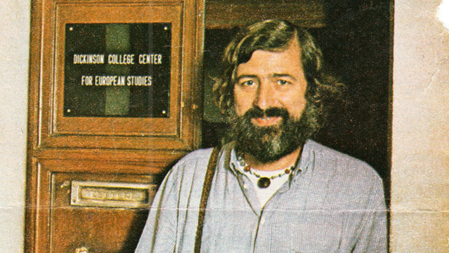 Francesco Guccini ai tempi del Dickinson College.