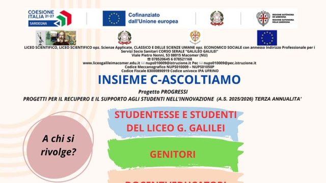PROGRESSI - Liceo Scientifico Galilei Macomer &copy; Creative Commons