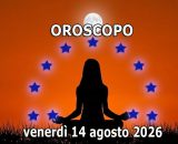 Locandina per l'oroscopo di venerd&igrave; 14 agosto 2026 - &copy; Roberta Carsoli.