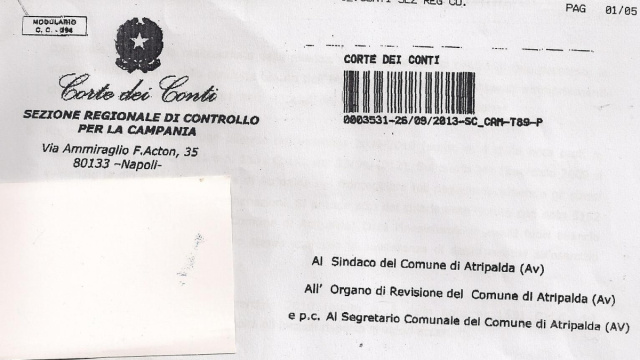 Disavanzo comunale, ecco la lettera della Corte dei Conti inviata ... &copy; Creative Commons