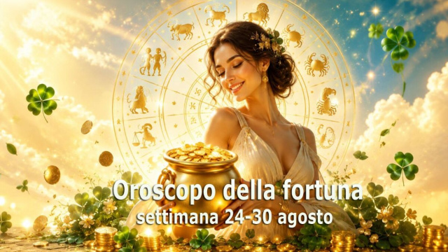 Locandina per l'oroscopo della fortuna, settimana 24-30 agosto 2026 - &copy; Copilot AI.