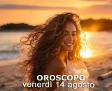 Locandina per l'oroscopo di venerd&igrave; 14 agosto 2026 - &copy; Gemini IA.