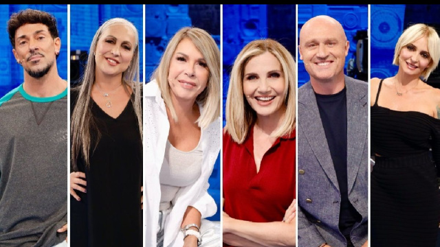 Emanuel Lo, Alessandra Celentano, Anna Pettinelli, Lorella Cuccarini, Rudy Zerbi e Veronica Peparini &copy; Canale 5.