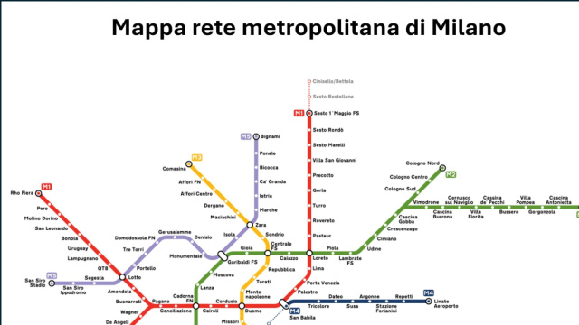 La mappa della metro di Milano e il crucipuzzle da stampare ... &copy; Creative Commons