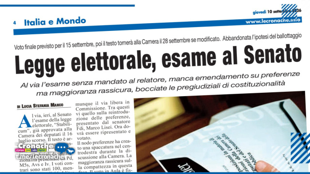 LEGGE ELETTORALE, TOCCA AL SENATO &copy; Creative Commons