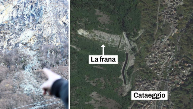 Paura in Val Masino, si stacca la storica frana sopra Cataeggio ... &copy; Creative Commons