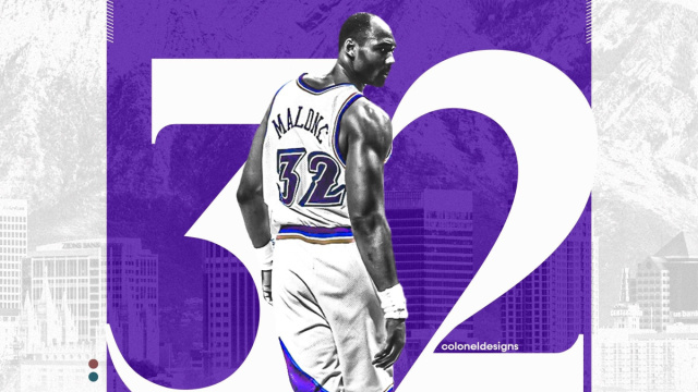 Karl Malone Utah Jazz NBA Basketball Poster - Etsy Italia &copy; Creative Commons