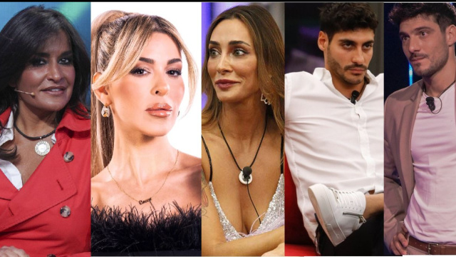 Aida N&igrave;zar, Oriana Marzoli, Sonia Lorenzini, Javier Martinez e Lorenzo Spolverato &copy; Instagram/Mediaset