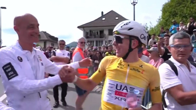 Mauro Gianetti e Tadej Pogacar - &copy; Screenshot Eurosport
