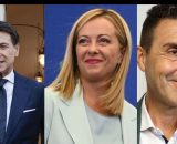 Giuseppe Conte, Giorgia Meloni e Roberto Vannacci (Facebook)