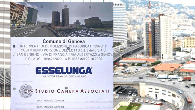 Esselunga a San Benigno? Cartello "fantasma" annuncia lavori in ... &copy; Creative Commons