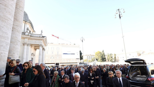 I funerali di Marco Ghigliani a Roma. Urbano Cairo e Roberto ... &copy; Creative Commons
