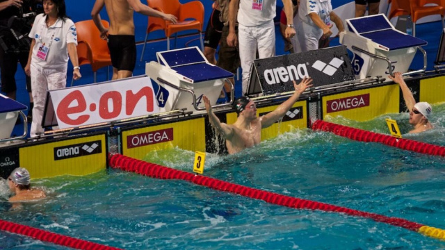 Il nuotatore italiano Marco Orsi ai campionati europei 2010 in vasca corta di Eindhoven (Paesi Bassi)