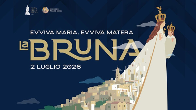 La locandina della Madonna La Bruna.