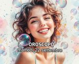 Locandina per l'oroscopo di marted&igrave; 22 settembre 2026 - &copy; Gemini IA.