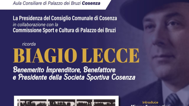 Cosenza celebra Biagio Lecce: un tributo tra imprenditoria e ... &copy; Creative Commons