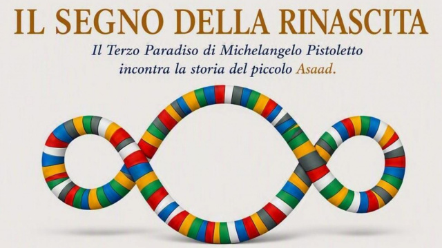 Il Terzo paradiso di Pistoletto incontra Asaad, il bimbo di Gaza ... &copy; Creative Commons