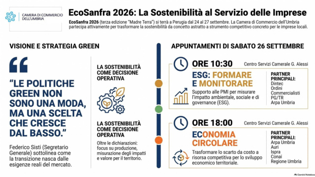 EcoSanfra 2026: la Camera di Commercio dell'Umbria porta la ... &copy; Creative Commons