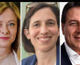 Giorgia Meloni, Elly Schlein e Giuseppe Conte (&copy; Facebook)