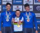 Evenepoel e Ganna sul podio ai Mondiali 2024 - &copy; Youtube UCI