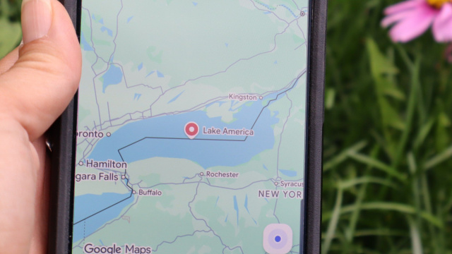 Lake Ontario now called Lake America on Google Maps for US users ... &copy; Creative Commons