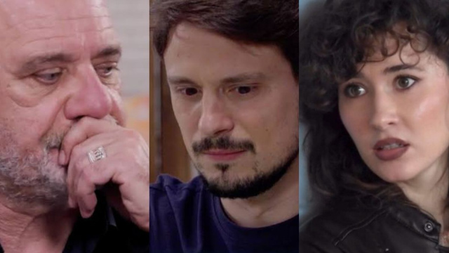 Luca, Gianluca e Anna - screenshot &copy; Un posto al sole.