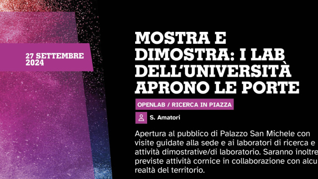 MOSTRA E DIMOSTRA: I LAB DELL'UNIVERSIT&Agrave; APRONO LE PORTE (Sede di ... &copy; Creative Commons