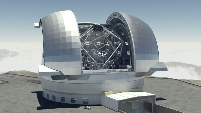 Raffigurazione artistica del telescopio E-ELT.png