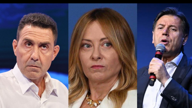 Roberto Vannacci, Giorgia Meloni e Giuseppe Conte (&copy; Facebook)