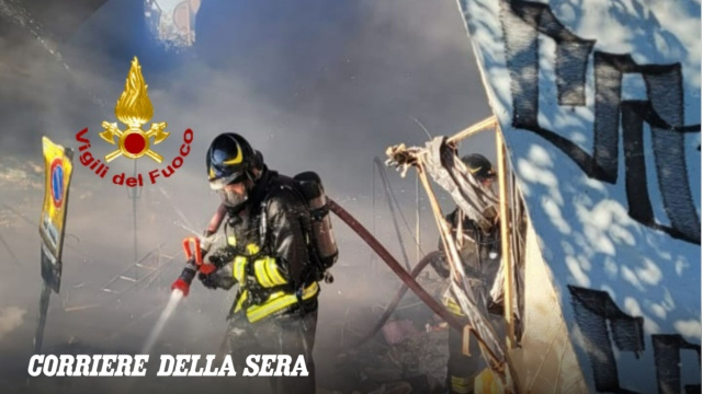 Incendio in accampamento di senza fissa dimora sotto il ponte dell ... &copy; Creative Commons