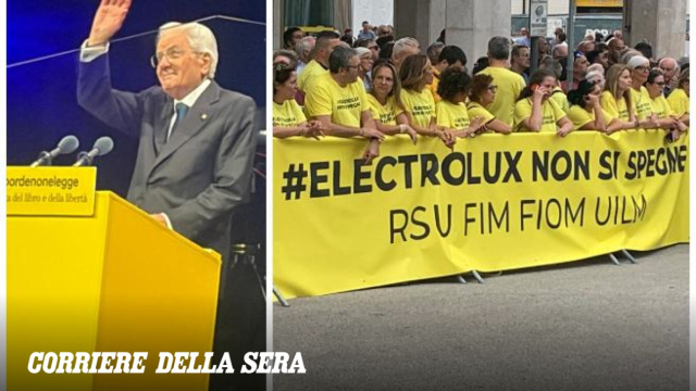 Pordenonelegge, gli operai Electrolux all'arrivo del presidente ... &copy; Creative Commons