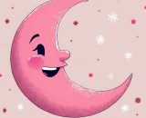 Luna rosa che ride &copy; Grok AI X