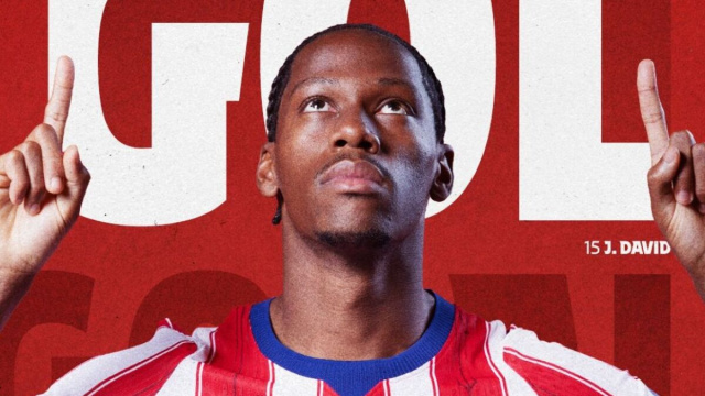 Jonathan David, attaccante dell'Atletico Madrid. Foto &copy; Atletico Madrid