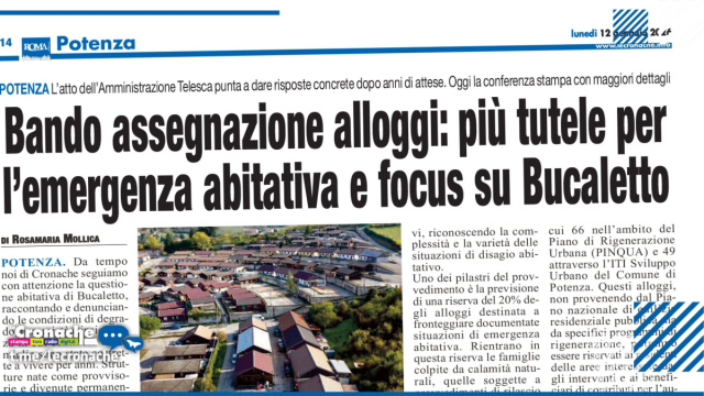 PRONTO IL BANDO DI ASSEGNAZIONE DEGLI ALLOGGI SU BUCALETTO &copy; Creative Commons