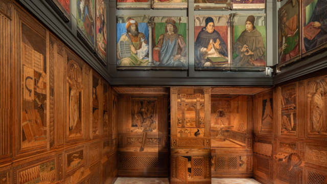 Studiolo di Urbino, il restauro ha cancellato la trabeazione ... &copy; Creative Commons