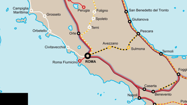 Una mappa con tutte le fermate delle Frecce e di Italo per chi ... &copy; Creative Commons