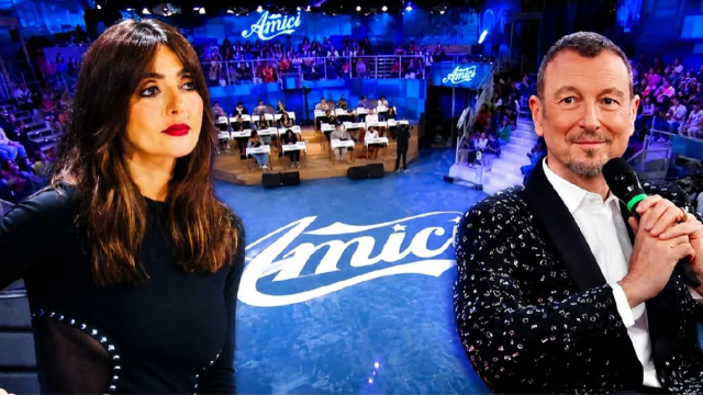 Ambra Angiolini e Amadeus ad Amici &copy; Instagram