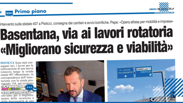 BASENTANA VIA AI LAVORI ROTATORIA PISTICCI &copy; Creative Commons