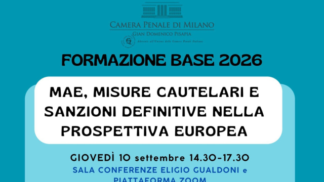 EVENTO DELLA FORMAZIONE BASE 2026 - Camera Penale di Milano &copy; Creative Commons